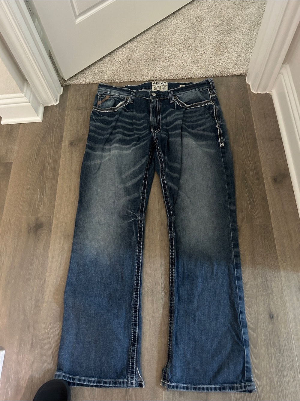 Ariat Men’s Faded Dark Indigo Bootcut Jeans